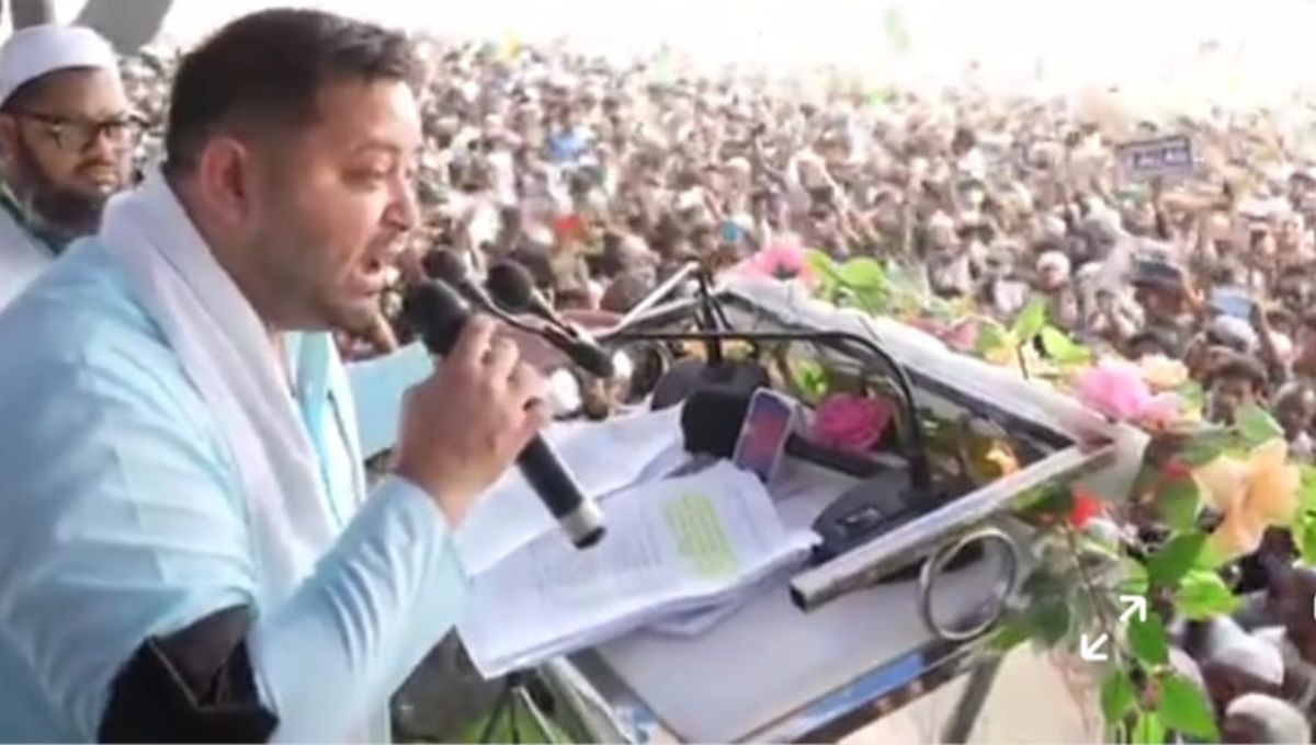 तेजस्वी यादव ने गांधी मैदान से भरी हुंकार "ये देश किसी के बाप का नहीं