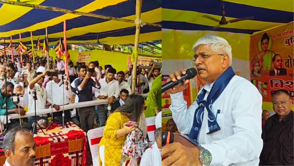 महाबोधि महाविहार की मुक्ति को लेकर हजारों लोगों की हुंकार महाबोधि महाविहार की मुक्ति को लेकर हजारों लोगों की हुंकार