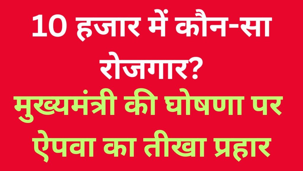 बिहार में महिला रोजगार की घोषणा पर ऐपवा का तीखा हमला: चुनावी स्टंट करार