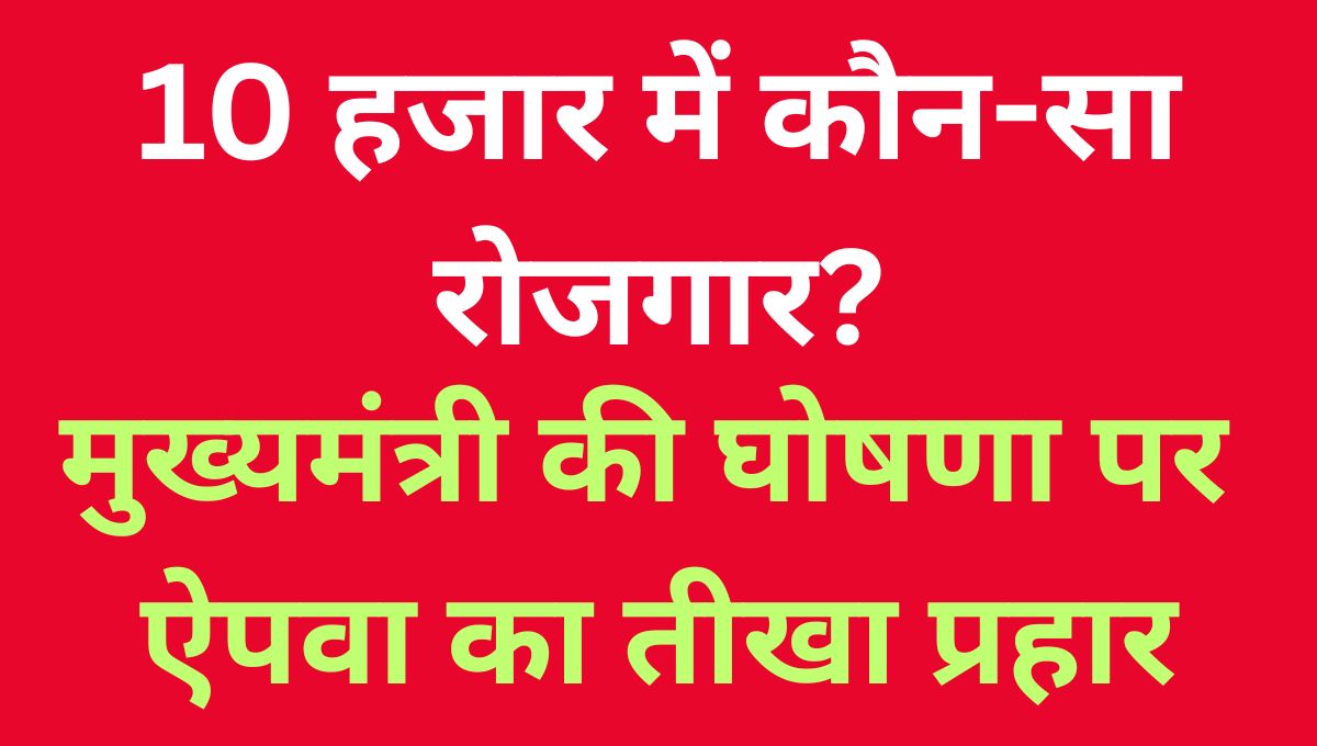 बिहार में महिला रोजगार की घोषणा पर ऐपवा का तीखा हमला: चुनावी स्टंट करार