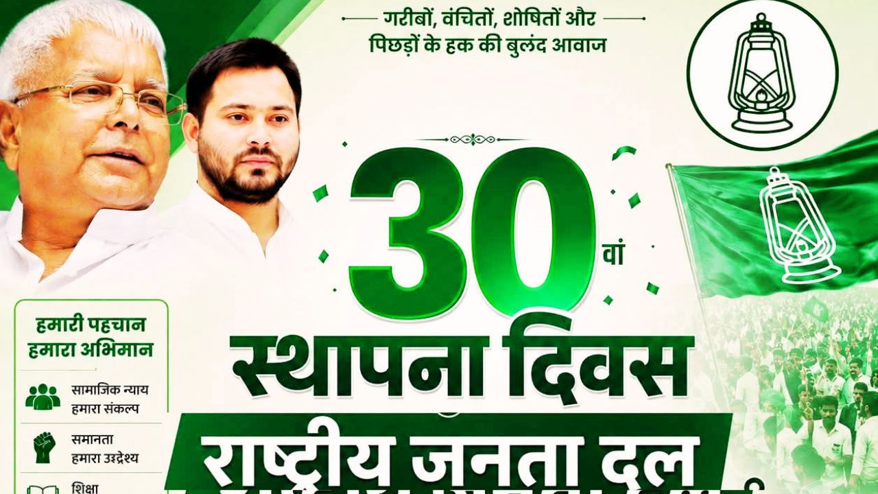 होम तीसरा पक्ष राजद के 30वें स्थापना दिवस पर जनता के नाम संदेश जारी करते राष्ट्रीय अध्यक्ष लालू प्रसाद
