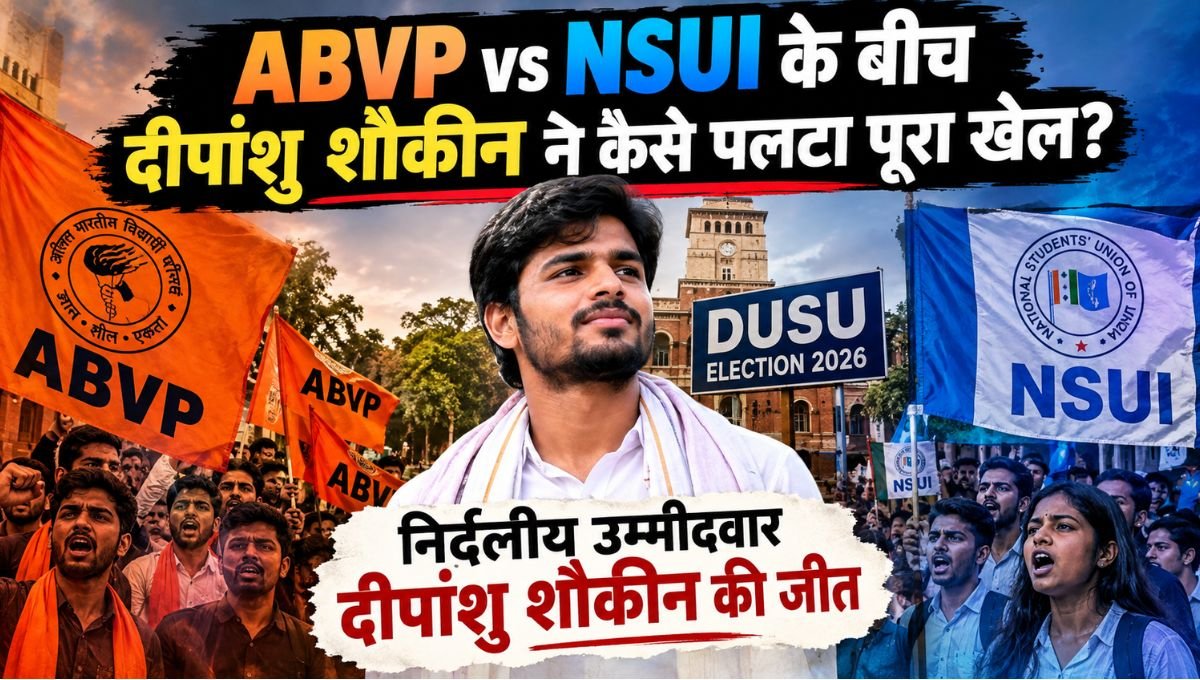 होम तीसरा पक्ष ABVP vs NSUI के बीच दीपांशु शौकीन ने कैसे पलटा पूरा खेल?
